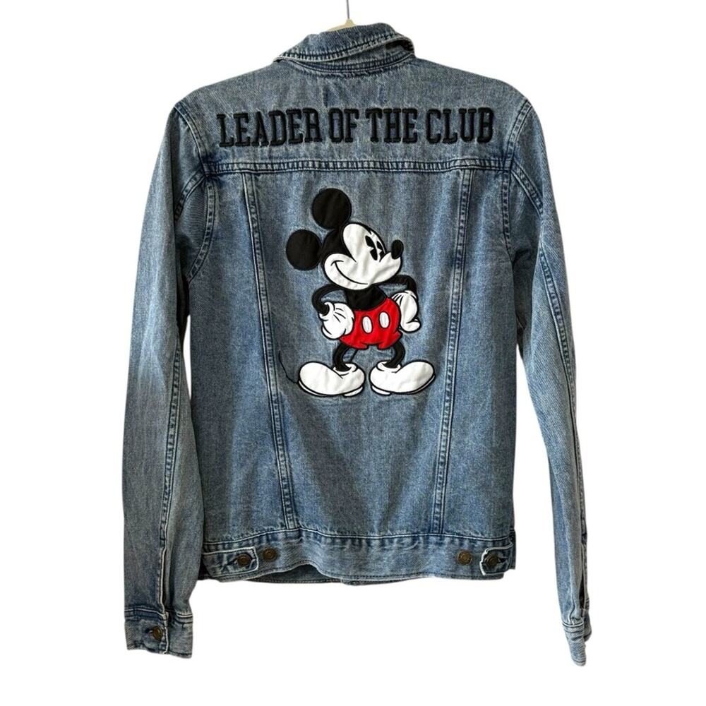 Disney Mickey Mouse “Leader of the Club” Embroidered Denim Jacket – XS